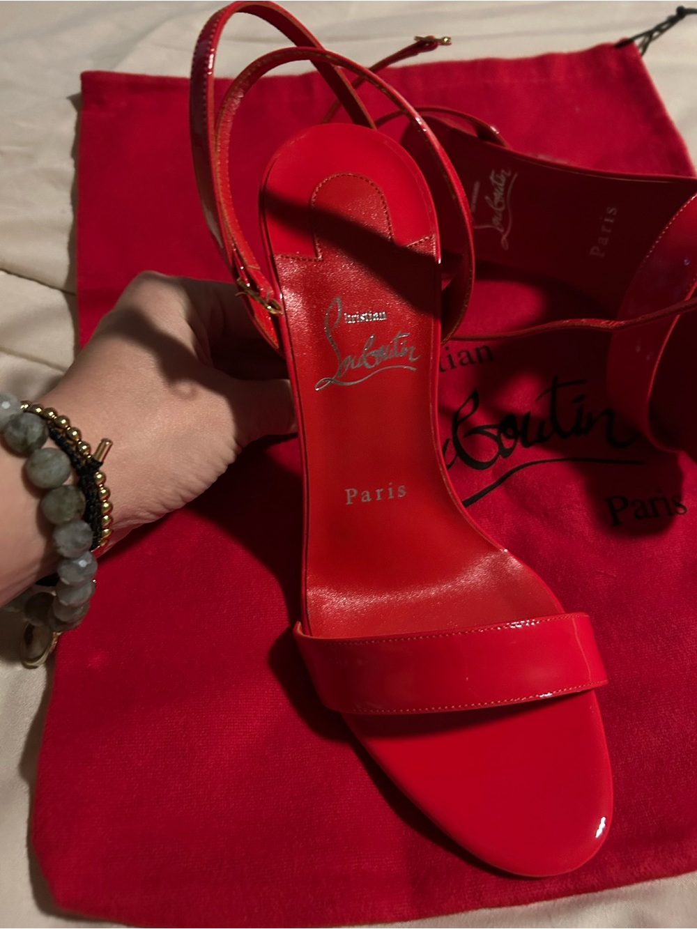 Stunning! Christian Louboutin Red Patent Heels - Picture 3 of 8